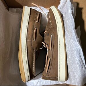 Sperry Cup II Brown Leather Boat Shoe Big Kid's 7